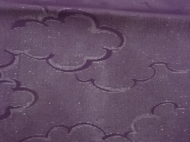  絽雲模様織出し名古屋帯